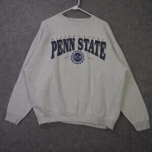 Vintage Penn State Nittany Lions Sweater Mens XL Gray NCAA Football Crewneck 90s